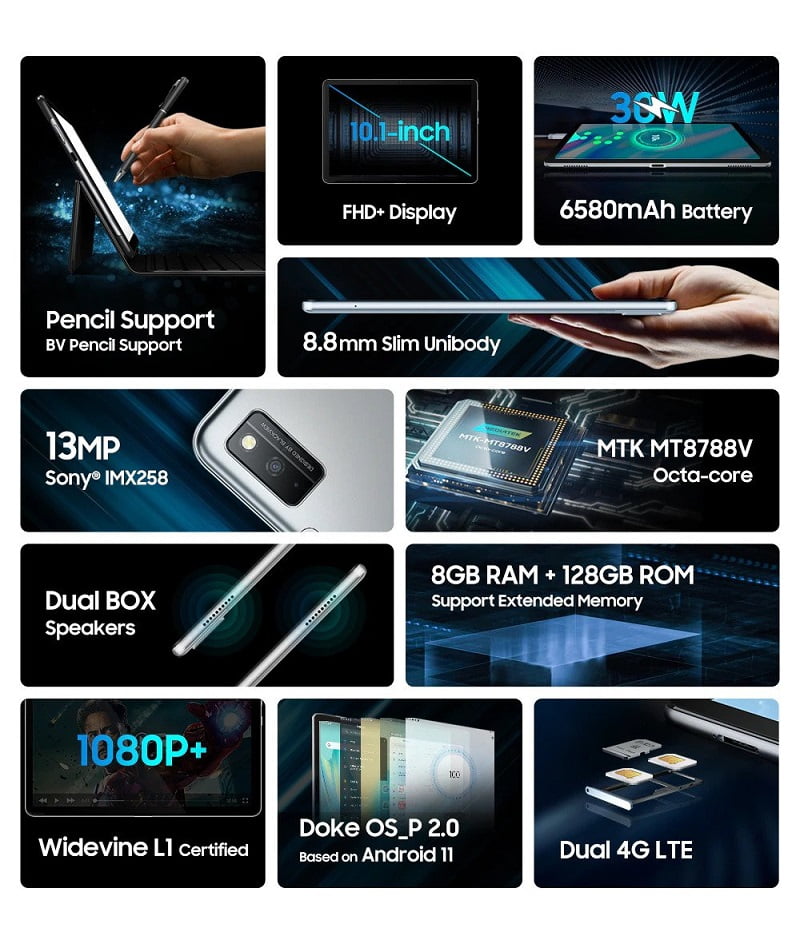 Blackview Tab 10 Pro Android Tablet Hardware